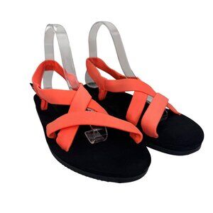 Womens Jag Orange Crisscross Elastic Sandals Size 9-10 Lightweight Comfort